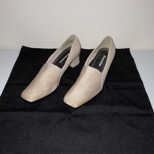 Naturalizer "Parmel" Pump Alabaster Fabric/Leather Slip-on Shoes Women’s Size 9s